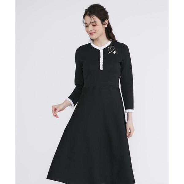 マーリエ ル カセット（Maglie le cassetto）/《M Maglie le cassetto》フリルデザインニットワンピ?ス