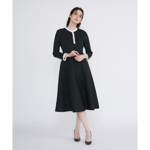 マーリエ ル カセット（Maglie le cassetto）/《M Maglie le cassetto》フリルデザインニットワンピ?ス