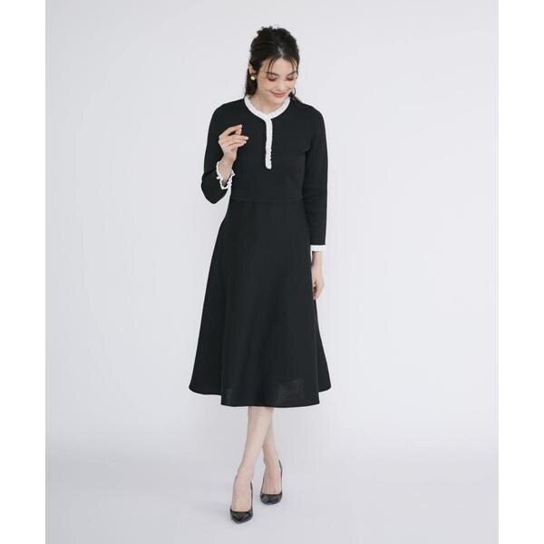 マーリエ ル カセット（Maglie le cassetto）/《M Maglie le cassetto》フリルデザインニットワンピ?ス