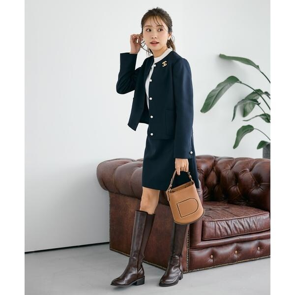 マーリエ ル カセット（Maglie le cassetto）/《曽田茉莉江コラボ》クルーネックパールジャケット