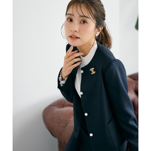 マーリエ ル カセット（Maglie le cassetto）/《曽田茉莉江コラボ》クルーネックパールジャケット