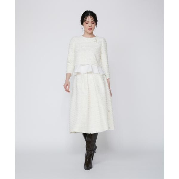 マーリエ ル カセット（Maglie le cassetto）/《M Maglie le cassetto》ラメスパンコールツイードスカート