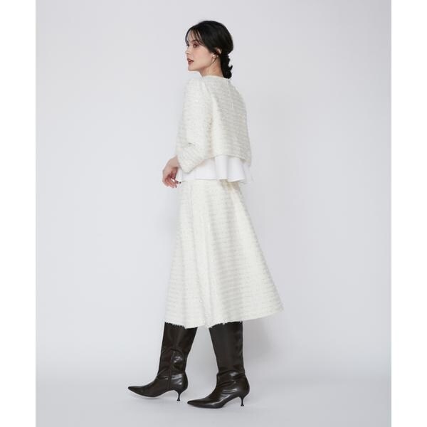 マーリエ ル カセット（Maglie le cassetto）/《M Maglie le cassetto》ラメスパンコールツイードスカート