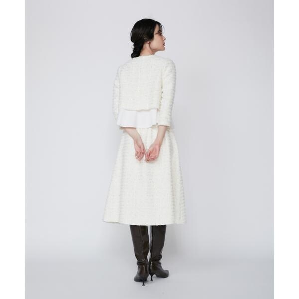 マーリエ ル カセット（Maglie le cassetto）/《M Maglie le cassetto》ラメスパンコールツイードスカート