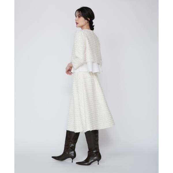 マーリエ ル カセット（Maglie le cassetto）/《大きいサイズ》ラメスパンコールツイードブラウス《M Maglie le cassetto》