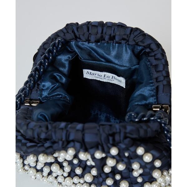 マーリエ ル カセット（Maglie le cassetto）/パールクラッチバッグ《Maria La Rosa》