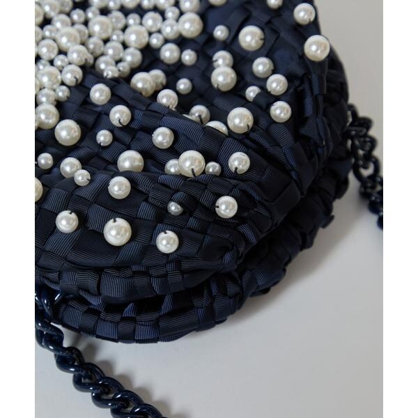 マーリエ ル カセット（Maglie le cassetto）/パールクラッチバッグ《Maria La Rosa》