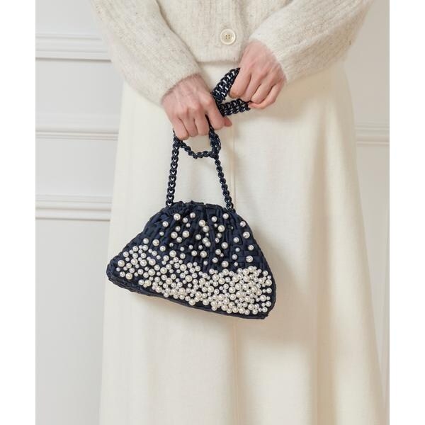 マーリエ ル カセット（Maglie le cassetto）/パールクラッチバッグ《Maria La Rosa》