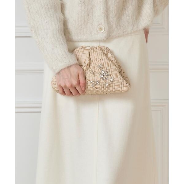 マーリエ ル カセット（Maglie le cassetto）/スワロフスキーフラワークラッチバッグ《Maria La Rosa》