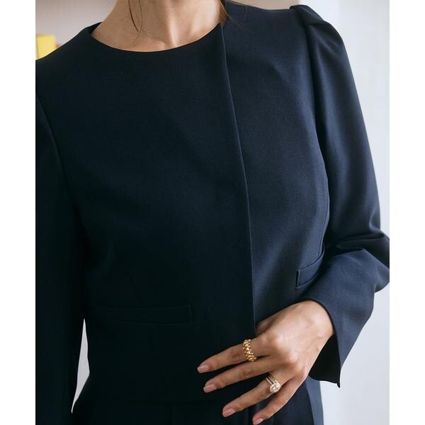 マーリエ ル カセット（Maglie le cassetto）/《M Maglie le cassetto×吉田理紗》アシメショートジャケット