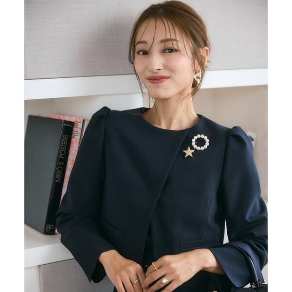 マーリエ ル カセット（Maglie le cassetto）/《M Maglie le cassetto×吉田理紗》アシメショートジャケット