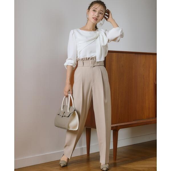 マーリエ ル カセット（Maglie le cassetto）/《M Maglie le cassetto×吉田理紗》華やかドレープブラウス