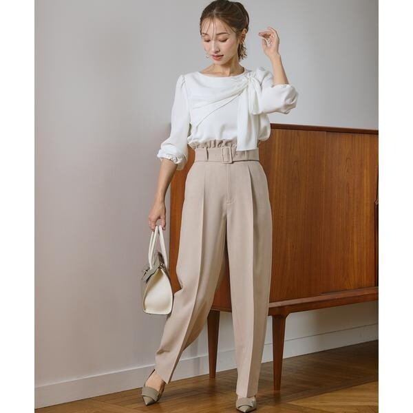 マーリエ ル カセット（Maglie le cassetto）/《M Maglie le cassetto×吉田理紗》華やかドレープブラウス