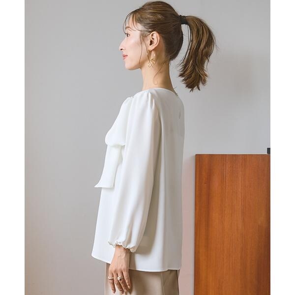 マーリエ ル カセット（Maglie le cassetto）/《M Maglie le cassetto×吉田理紗》華やかドレープブラウス