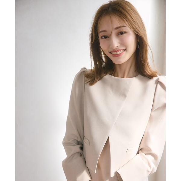 マーリエ ル カセット（Maglie le cassetto）/《M Maglie le cassetto×吉田理紗》アシメショートジャケット