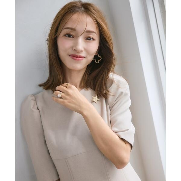 マーリエ ル カセット（Maglie le cassetto）/《M Maglie le cassetto×吉田理紗》クチュールシルエットワンピース