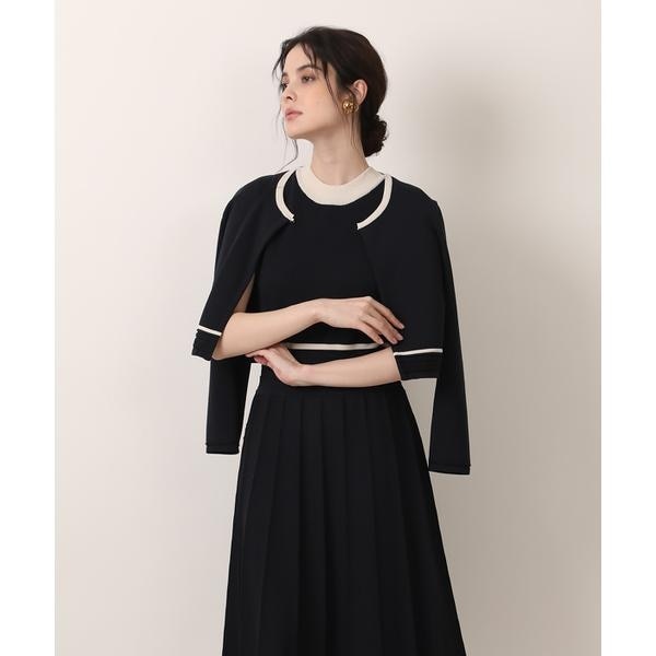 マーリエ ル カセット（Maglie le cassetto）/《M Maglie le cassetto》バイカラーボレロカーディガン