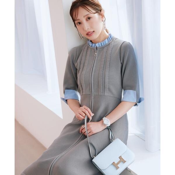 マーリエ ル カセット（Maglie le cassetto）/《大きいサイズ》“纏うだけで叶う” 品格ドッキングワンピース《M Maglie