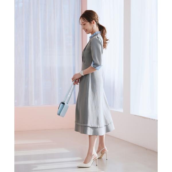 マーリエ ル カセット（Maglie le cassetto）/《大きいサイズ》“纏うだけで叶う” 品格ドッキングワンピース《M Maglie