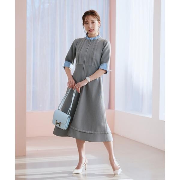 マーリエ ル カセット（Maglie le cassetto）/《大きいサイズ》“纏うだけで叶う” 品格ドッキングワンピース《M Maglie