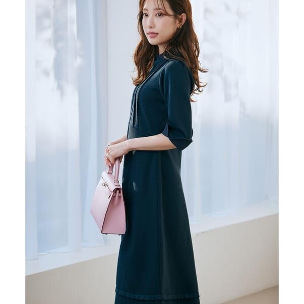 マーリエ ル カセット（Maglie le cassetto）/《大きいサイズ》“纏うだけで叶う” 品格ドッキングワンピース《M Maglie