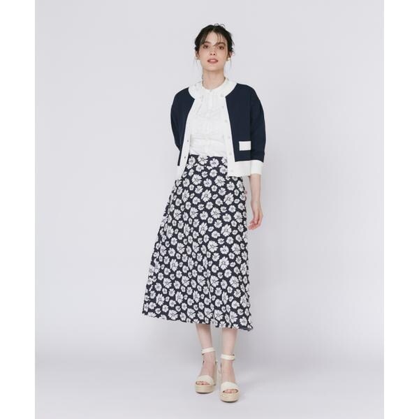 マーリエ ル カセット（Maglie le cassetto）/《大きいサイズ》エンブロイダリードッキングブラウス