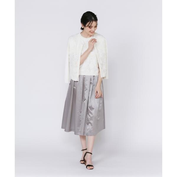 マーリエ ル カセット（Maglie le cassetto）/《大きいサイズ》3D刺繍レースカーディガン《Maglie White》