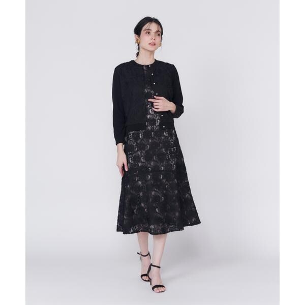 マーリエ ル カセット（Maglie le cassetto）/《大きいサイズ》3D刺繍レースカーディガン《Maglie White》