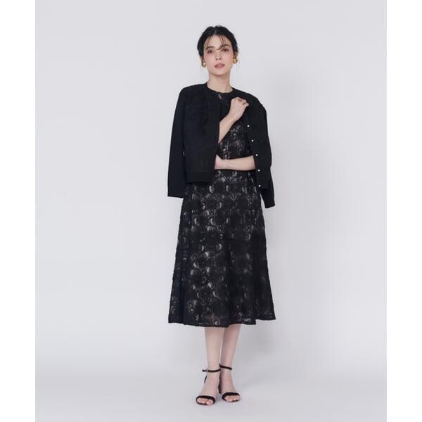 マーリエ ル カセット（Maglie le cassetto）/《大きいサイズ》3D刺繍レースカーディガン《Maglie White》