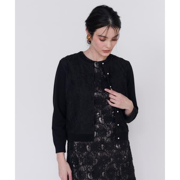 マーリエ ル カセット（Maglie le cassetto）/《大きいサイズ》3D刺繍レースカーディガン《Maglie White》