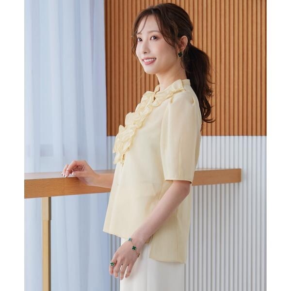 マーリエ ル カセット（Maglie le cassetto）/《M Maglie le cassetto×冨張愛》“フリリッシュ” シアーブラウス