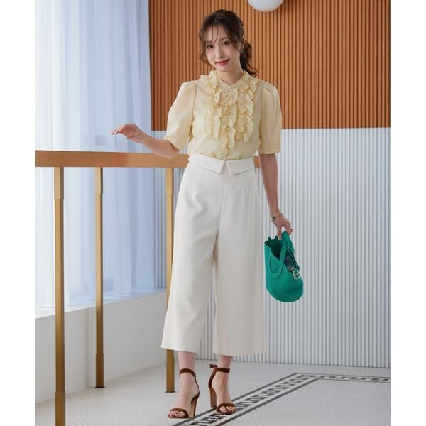 マーリエ ル カセット（Maglie le cassetto）/《M Maglie le cassetto×冨張愛》“フリリッシュ” シアーブラウス