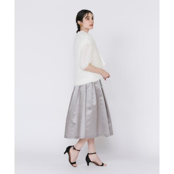 マーリエ ル カセット（Maglie le cassetto）/《大きいサイズ》シアーボウタイブラウス