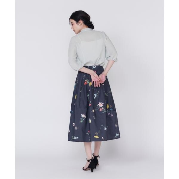 マーリエ ル カセット（Maglie le cassetto）/《大きいサイズ》シアーボウタイブラウス