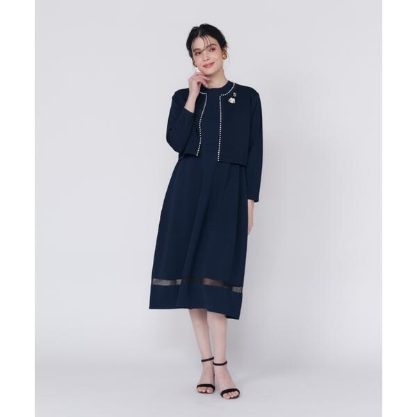 マーリエ ル カセット（Maglie le cassetto）/《M Maglie le cassetto》シアーラインニットワンピース