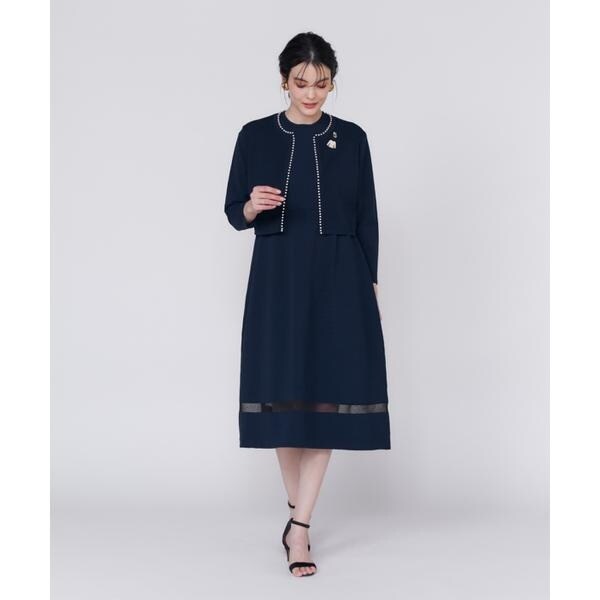 マーリエ ル カセット（Maglie le cassetto）/《M Maglie le cassetto》シアーラインニットワンピース