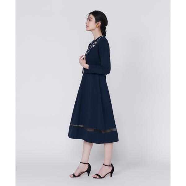 マーリエ ル カセット（Maglie le cassetto）/《M Maglie le cassetto》シアーラインニットワンピース