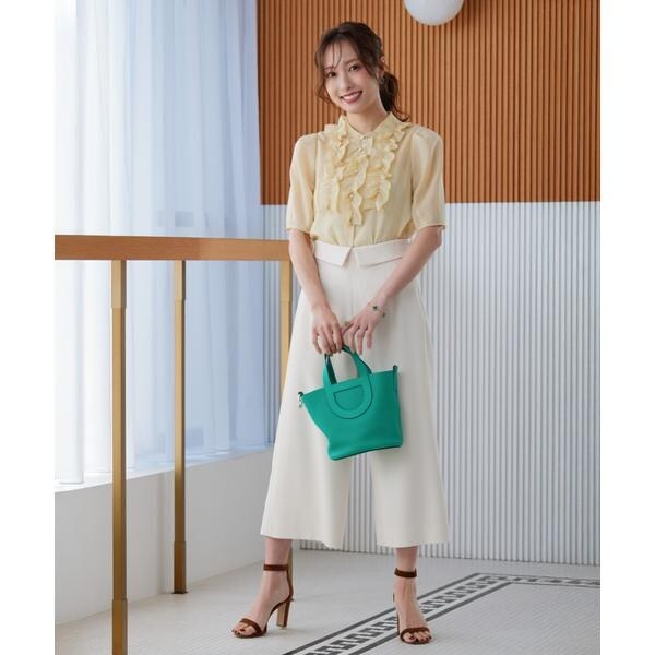 マーリエ ル カセット（Maglie le cassetto）/《大きいサイズ》“フリリッシュ” シアーブラウス《M Maglie le cassetto×冨