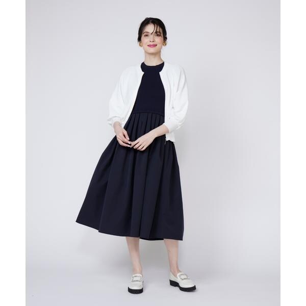 マーリエ ル カセット（Maglie le cassetto）/《大きいサイズ》フリルスリーブジップカーディガン