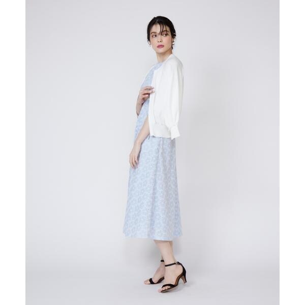 マーリエ ル カセット（Maglie le cassetto）/《大きいサイズ》フリルスリーブジップカーディガン