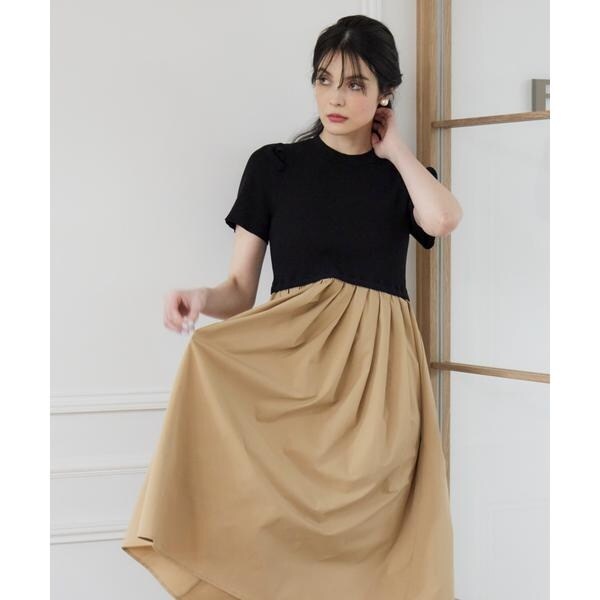 マーリエ ル カセット（Maglie le cassetto）/《WEB限定》リブドッキングワンピース