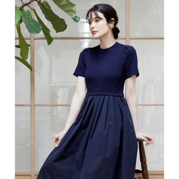 マーリエ ル カセット（Maglie le cassetto）/《WEB限定》リブドッキングワンピース