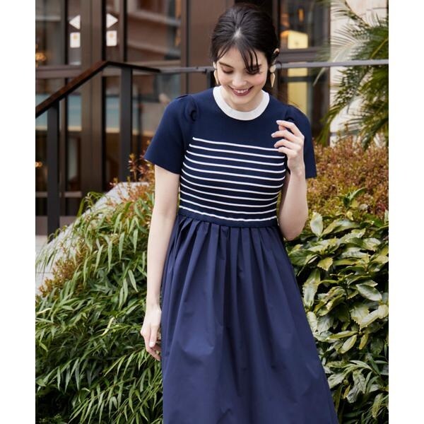 マーリエ ル カセット（Maglie le cassetto）/《WEB限定》リブドッキングワンピース