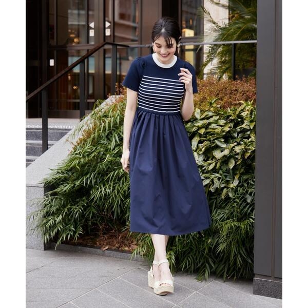 マーリエ ル カセット（Maglie le cassetto）/《WEB限定》リブドッキングワンピース