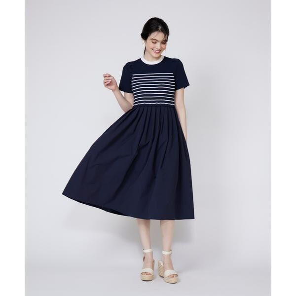 マーリエ ル カセット（Maglie le cassetto）/《WEB限定》リブドッキングワンピース