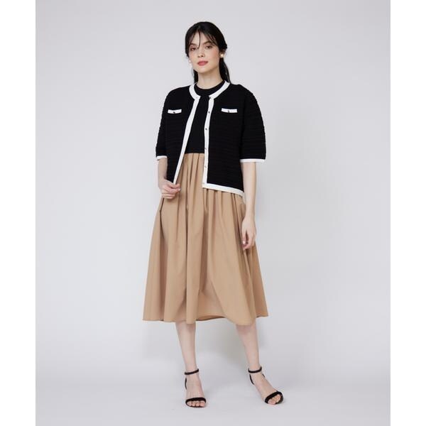 マーリエ ル カセット（Maglie le cassetto）/《WEB限定》リブドッキングワンピース