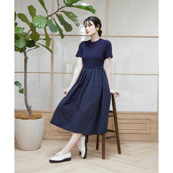 マーリエ ル カセット（Maglie le cassetto）/《WEB限定》リブドッキングワンピース