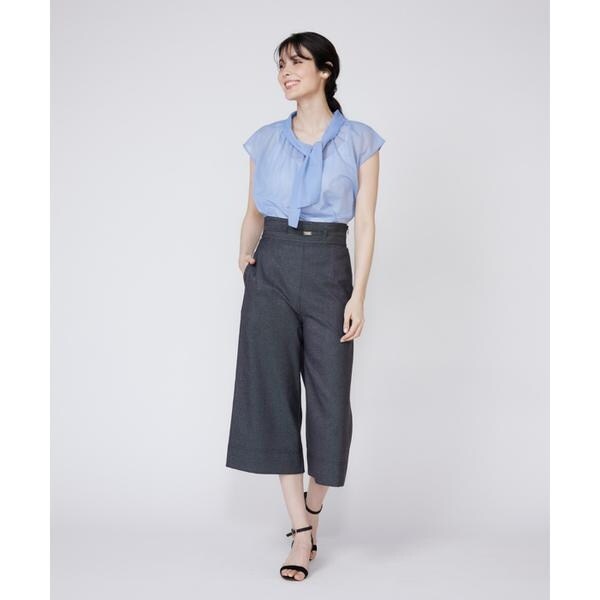 マーリエ ル カセット（Maglie le cassetto）/《大きいサイズ》アシンメトリーシアーカットソー