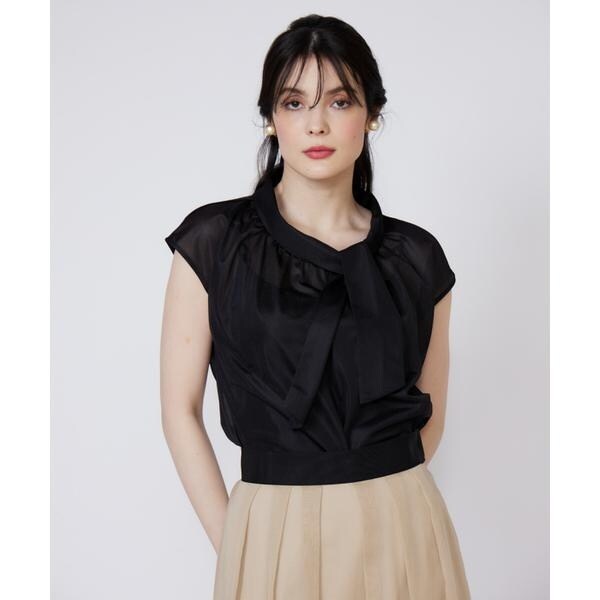 マーリエ ル カセット（Maglie le cassetto）/《大きいサイズ》アシンメトリーシアーカットソー