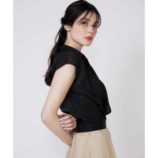 マーリエ ル カセット（Maglie le cassetto）/《大きいサイズ》アシンメトリーシアーカットソー